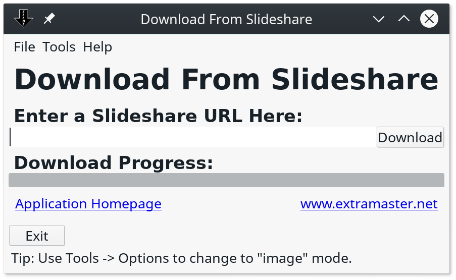 Download From Slideshare Demoed on Manjaro-Linux 16.10 (Arch Linux derivative)